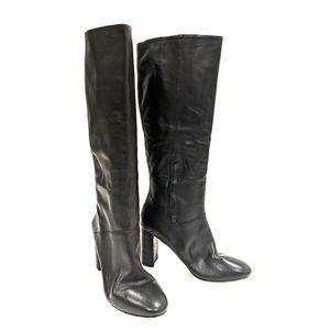 Cole Haan Glenda US 10.5 Black Leather Knee High